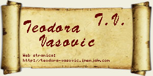 Teodora Vasović vizit kartica